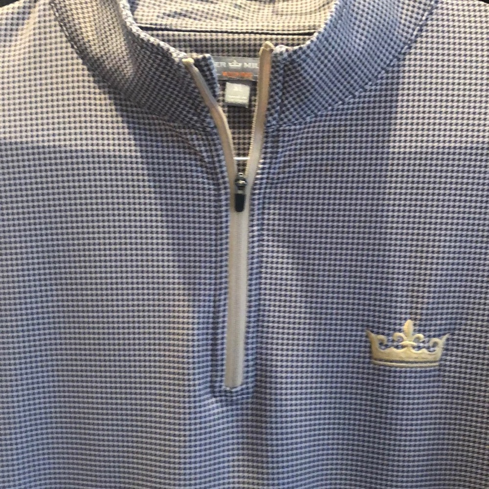 Peter Millar Houndstooth 1/4 Zip XL